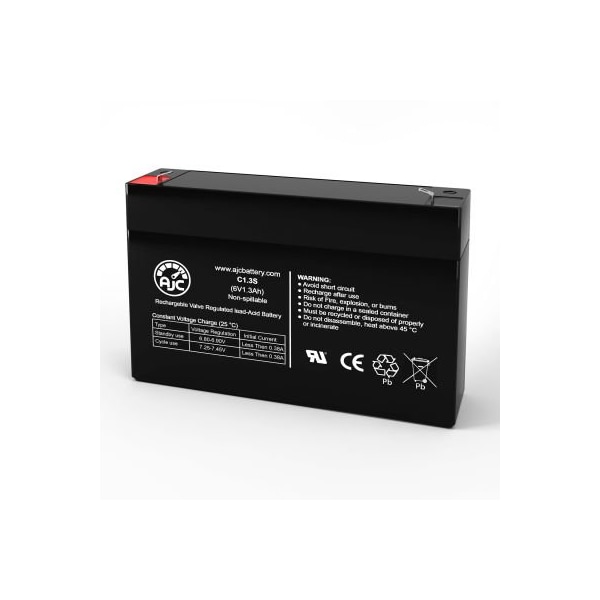 Battery Clerk AJC Newmox FNC-612 Sealed Lead Acid Replacement Battery 1.3Ah, 6V, F1 AJC-C1.3S-J-1-137387 - main